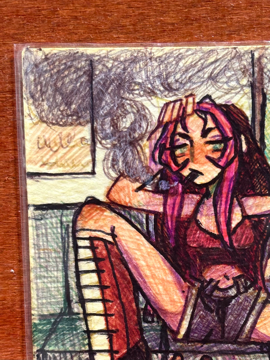 What Do You Want? Original ACEO Art Card, 2.5" x 3.5" Miniature Art