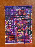 Overwhelmed Abstract Maximalism Original ACEO Art Card, 2.5" x 3.5" Miniature Art