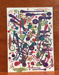 Mania Part: II Abstract Maximalism Original ACEO Art Card, 2.5" x 3.5" Miniature Art