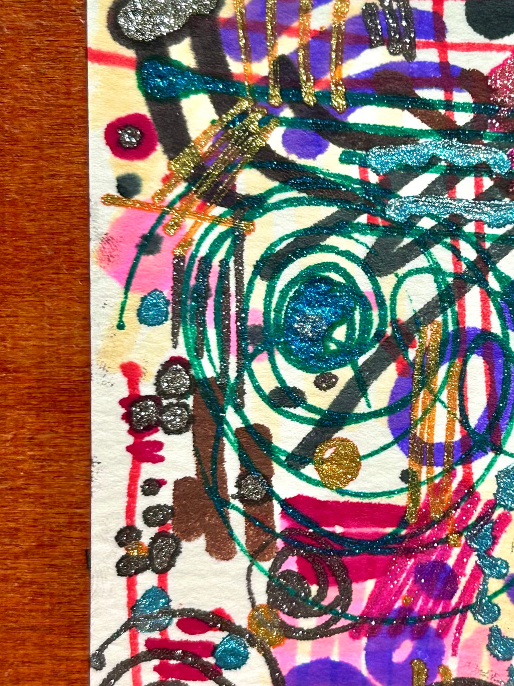 Mania Part: I Abstract Maximalism Original ACEO Art Card, 2.5" x 3.5" Miniature Art