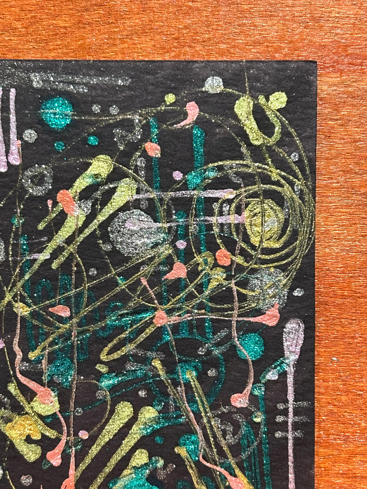 Mania Part: III Abstract Maximalism Original ACEO Art Card, 2.5" x 3.5" Miniature Art