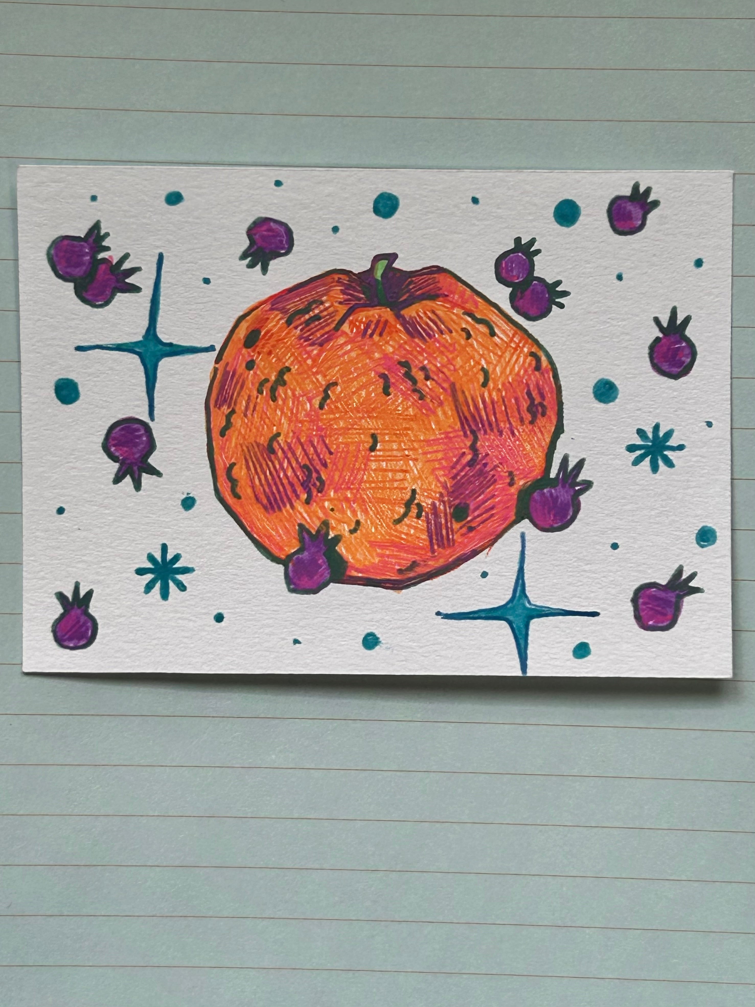 Healthy Fruits | ACEO Miniature Art, original art