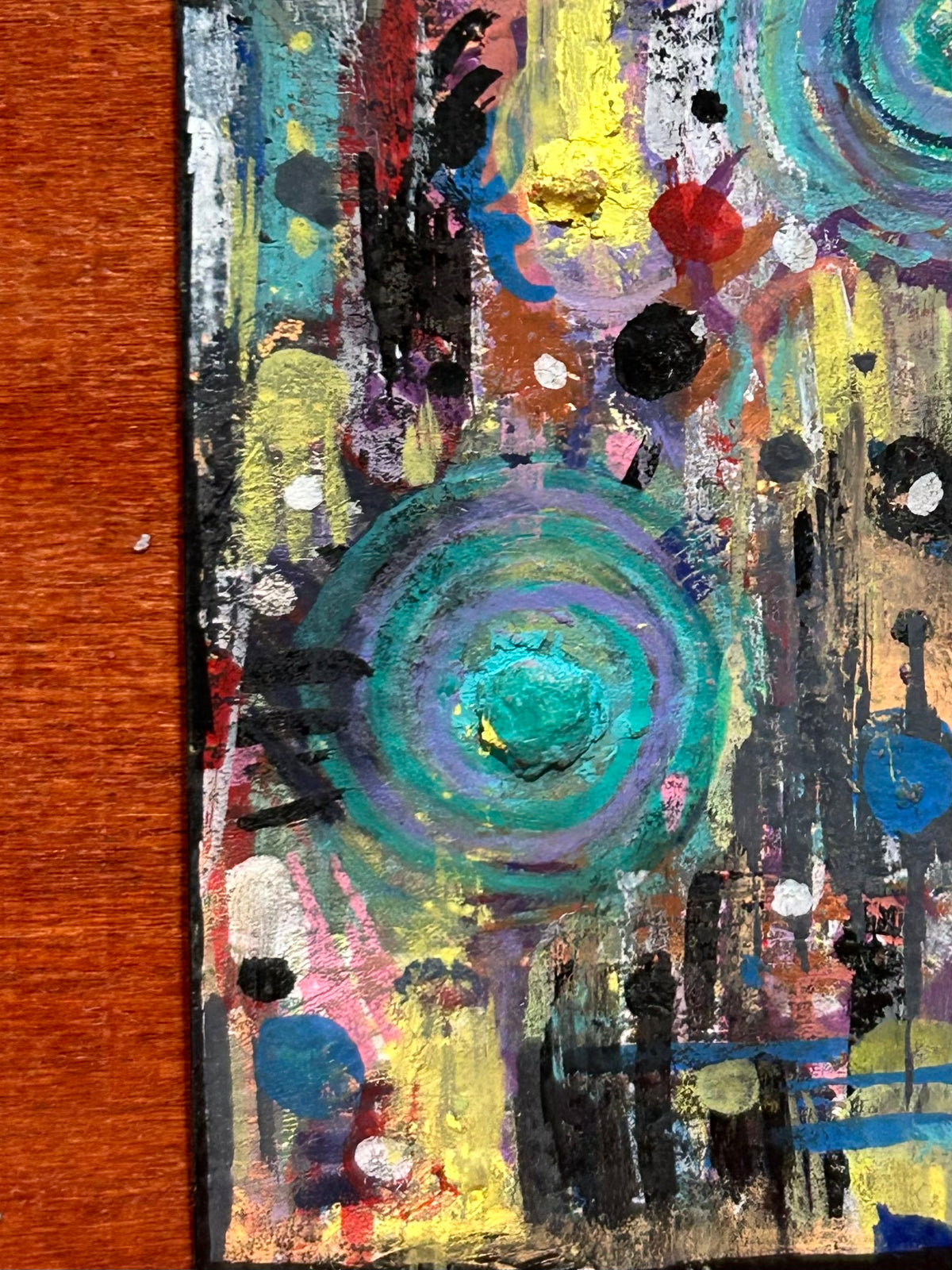 Cartographer’s Madness: Part II Abstract Maximalism Original ACEO Art Card, 2.5" x 3.5" Miniature Art