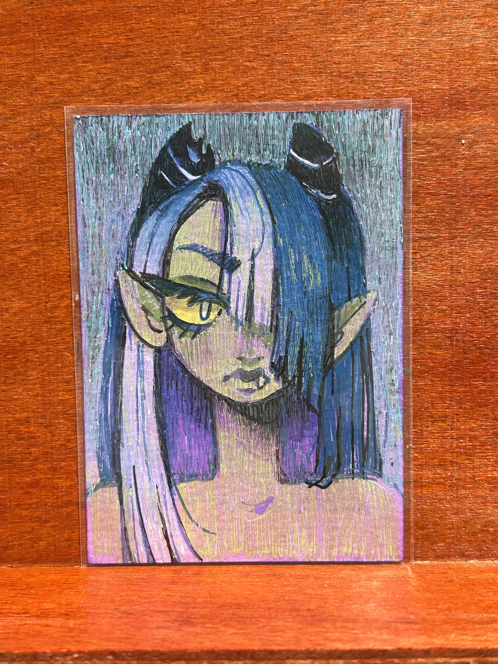 Really.? Original ACEO Art Card, 2.5" x 3.5" Miniature Art