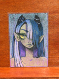 Really.? Original ACEO Art Card, 2.5" x 3.5" Miniature Art