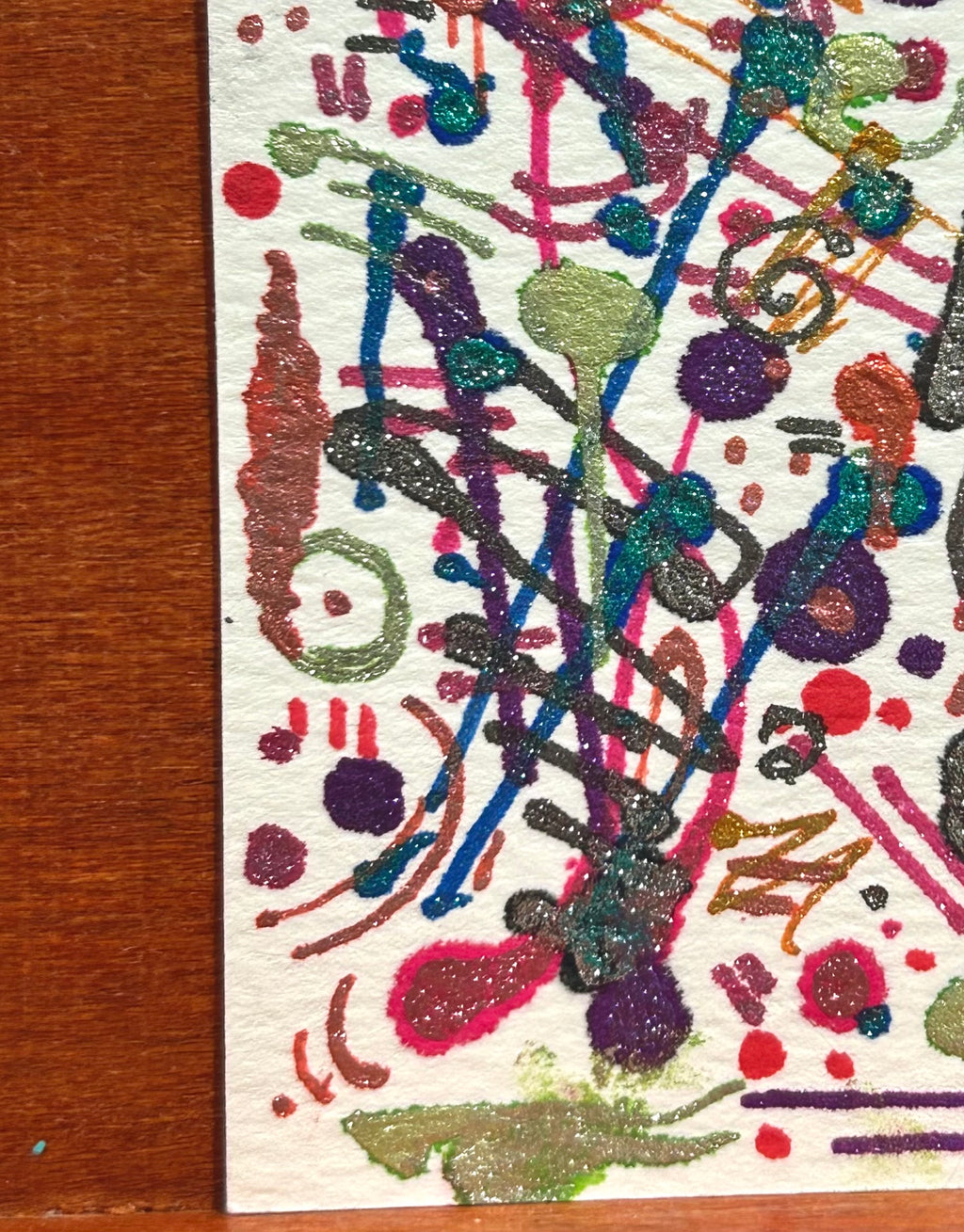 Mania Part: II Abstract Maximalism Original ACEO Art Card, 2.5" x 3.5" Miniature Art