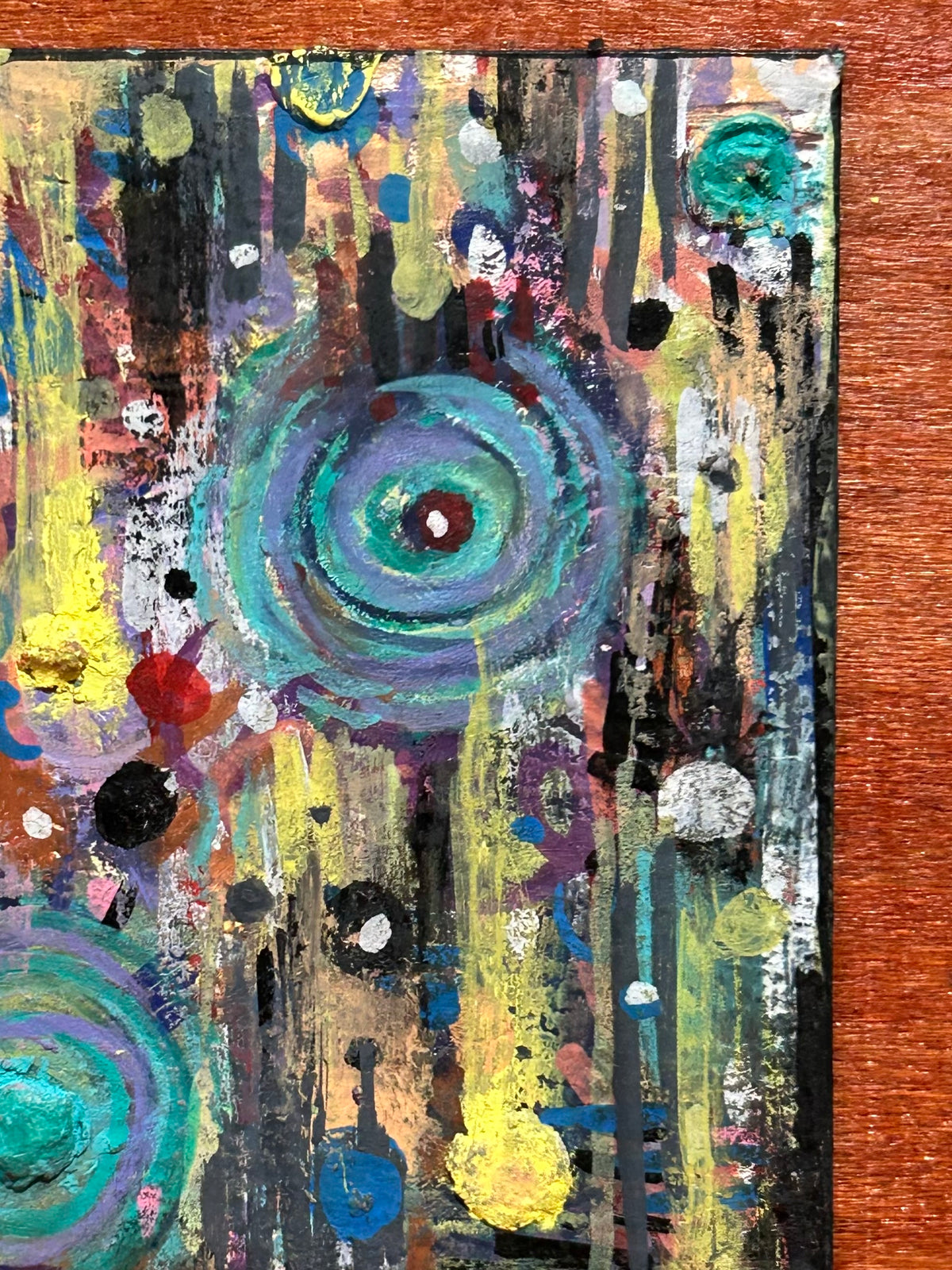 Cartographer’s Madness: Part II Abstract Maximalism Original ACEO Art Card, 2.5" x 3.5" Miniature Art
