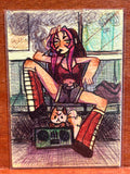 What Do You Want? Original ACEO Art Card, 2.5" x 3.5" Miniature Art