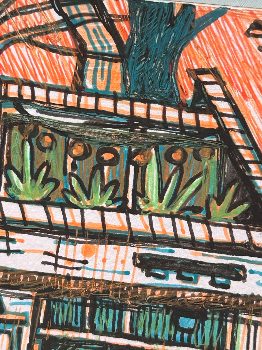 Coffee and Plant Shop | ACEO Miniature Art, original art