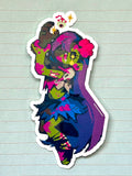 Pixel Art Zombie Girl Sticker