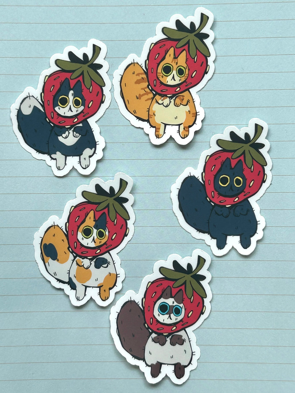 Strawberry Cat Sticker