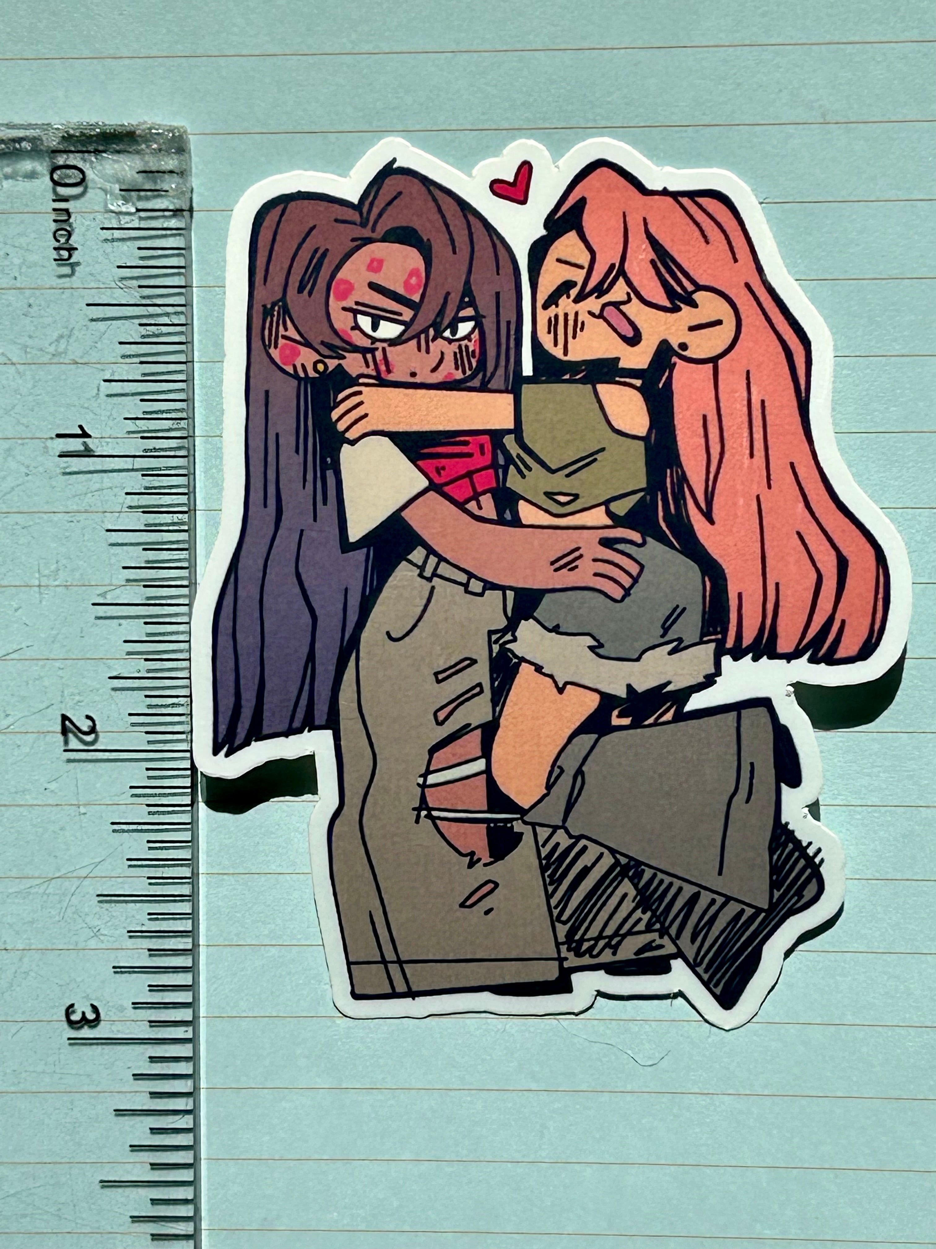Mine! Possessive Lesbian Couple Sticker