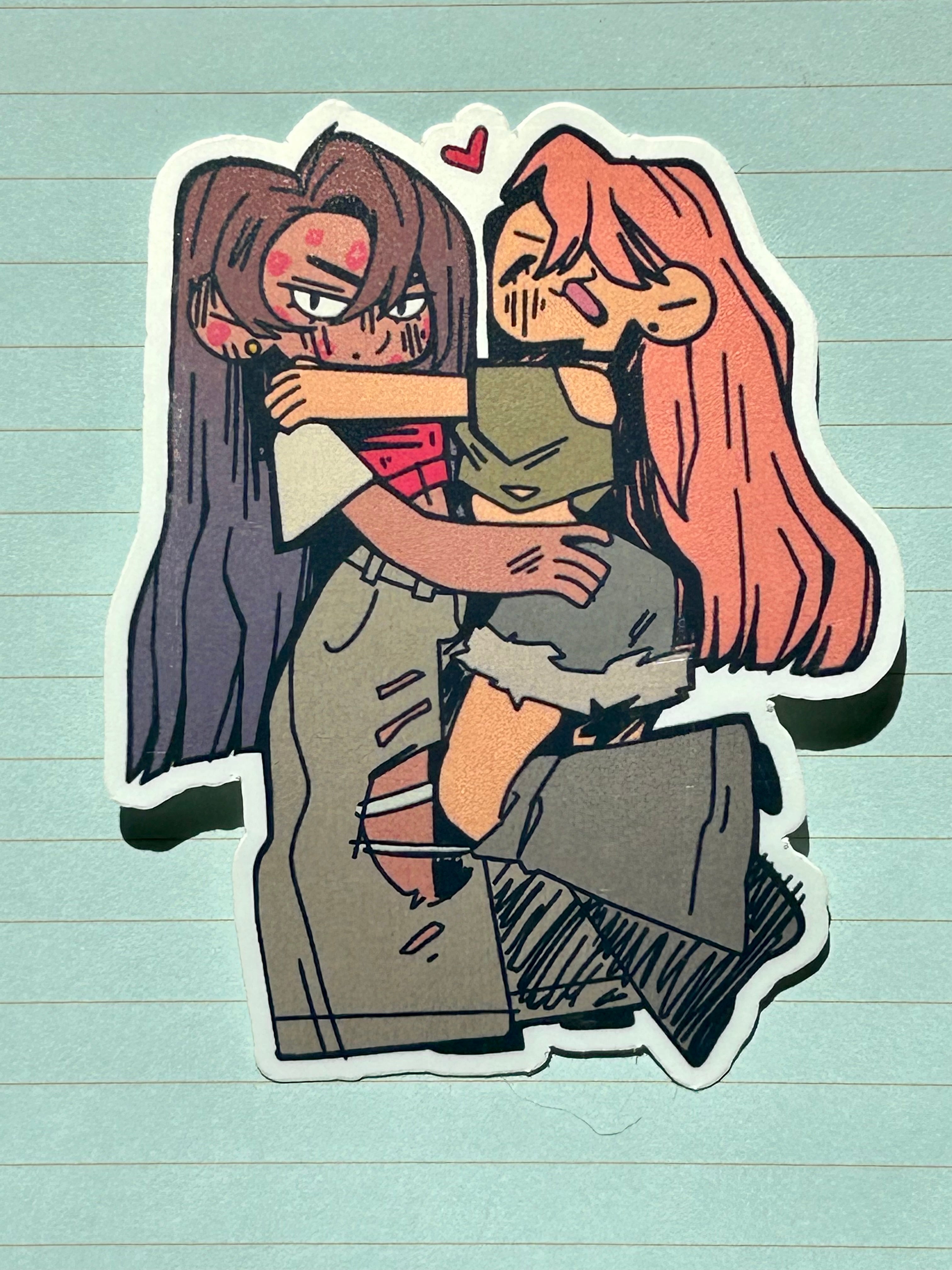 Mine! Possessive Lesbian Couple Sticker