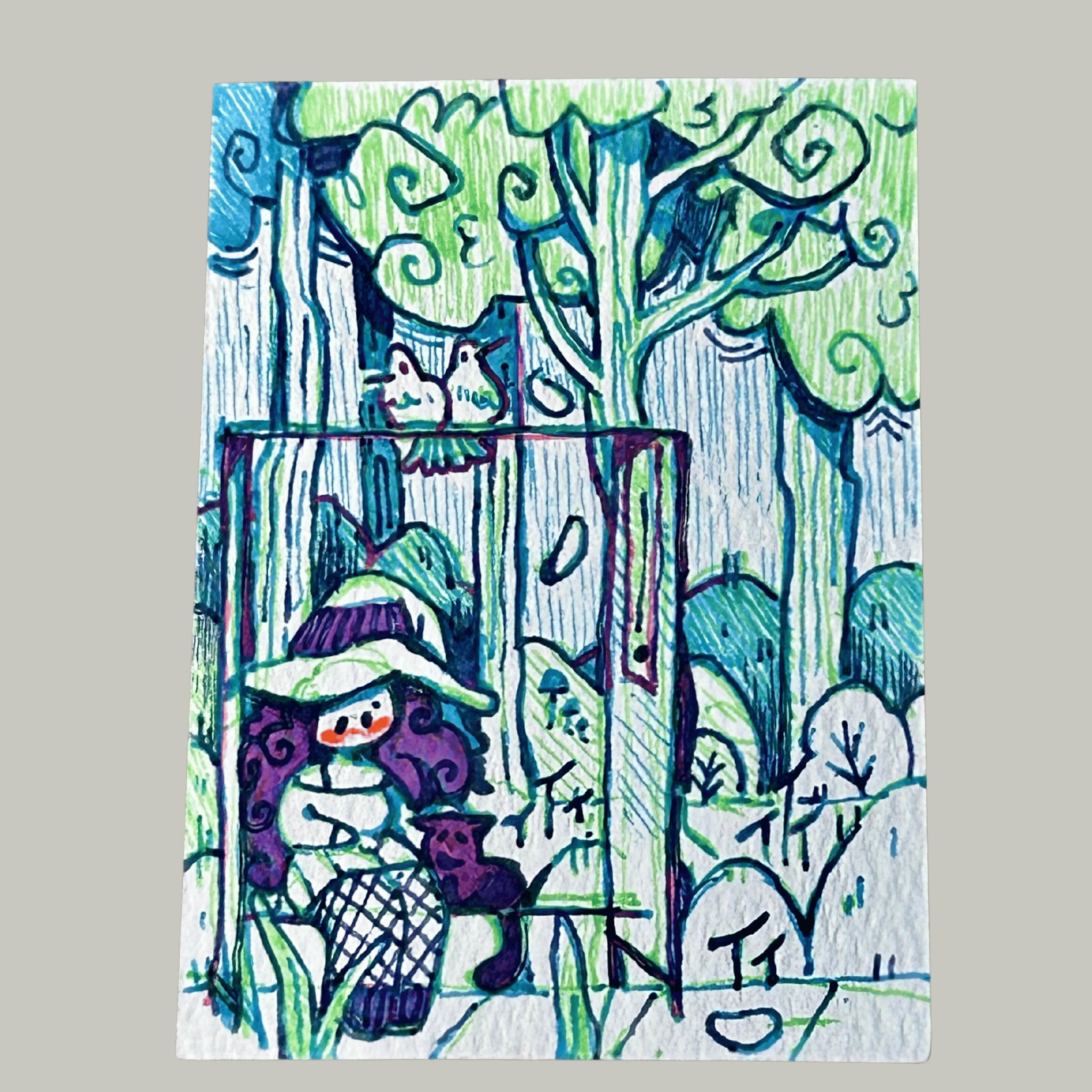 Miniature Art, original art, Rest Stop