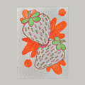 White Strawberry | ACEO Miniature Art, original art